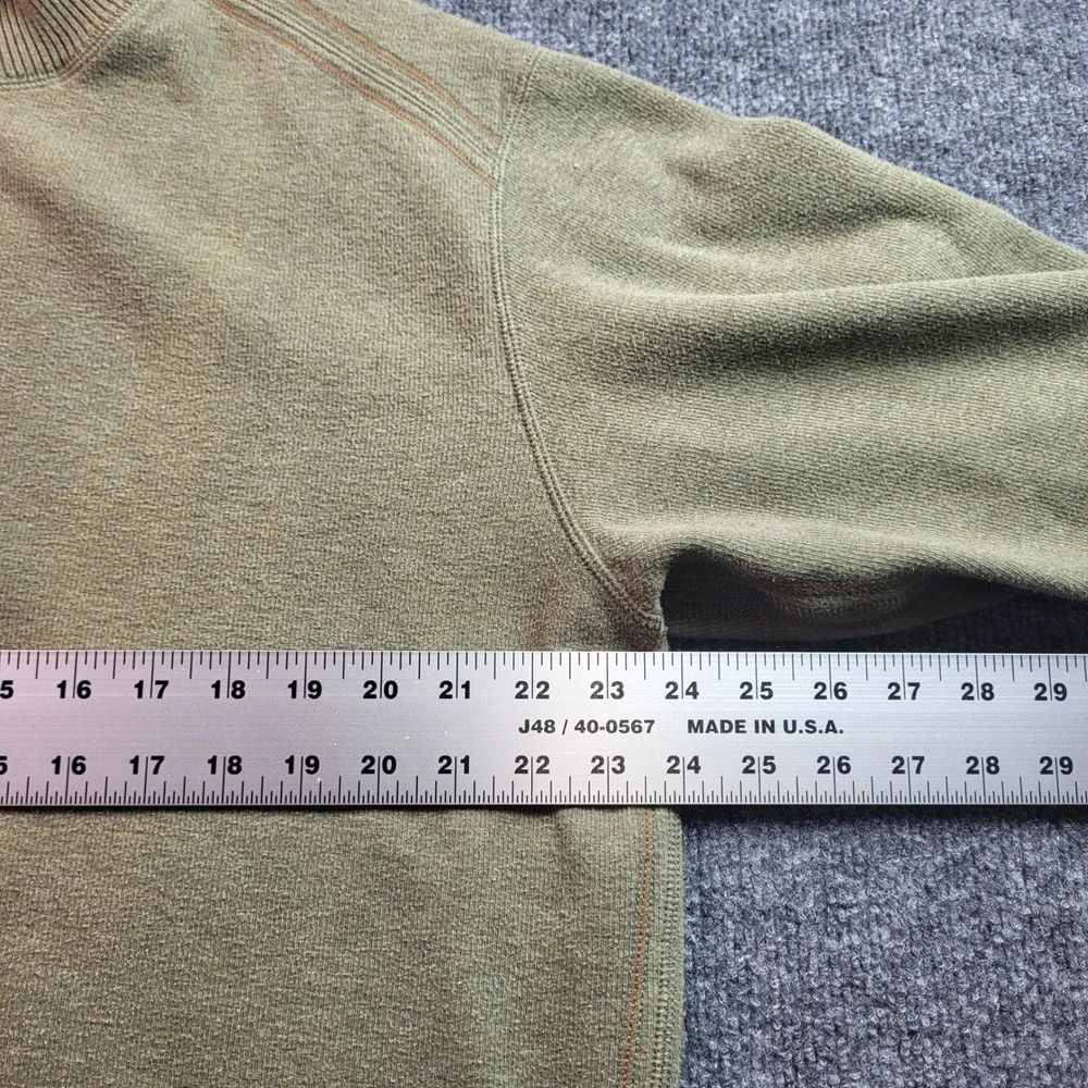 Tommy Bahama Mens Quarter Zip Pullover Sweater Olive Green Large
